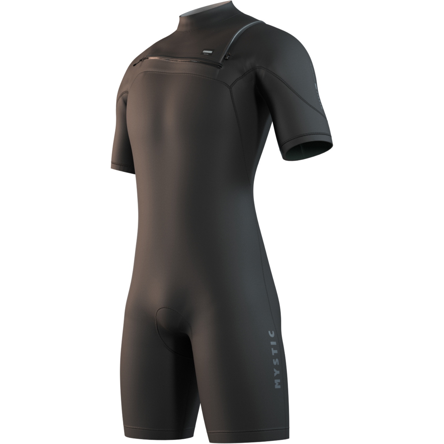 2026 Mystic Mens Motion 3/2mm Chest Zip Shorty Wetsuit 35000.250014 - Black